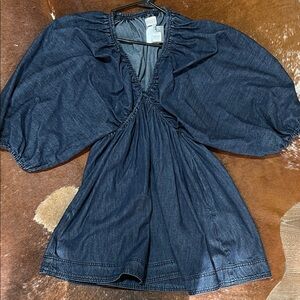 ✨ Denim Puff Sleeve Mini Dress ✨